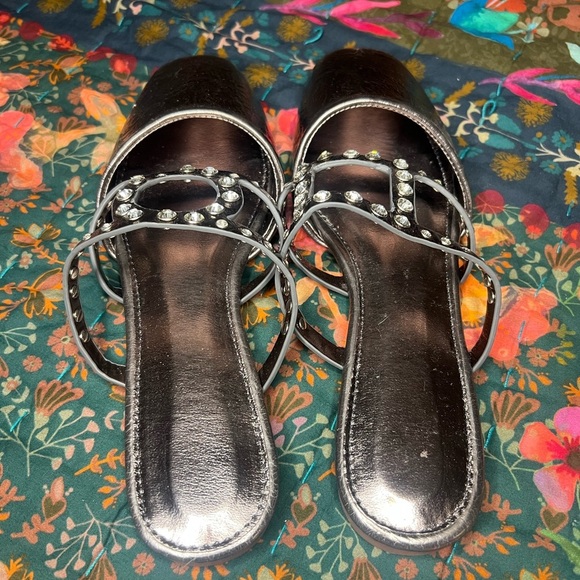 Chic silver Rhinestone Sandals - Picture 6 of 7
